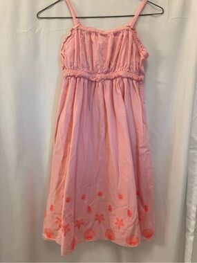 Crewcuts Pink Sleeveless Embroidered Shell Sundress